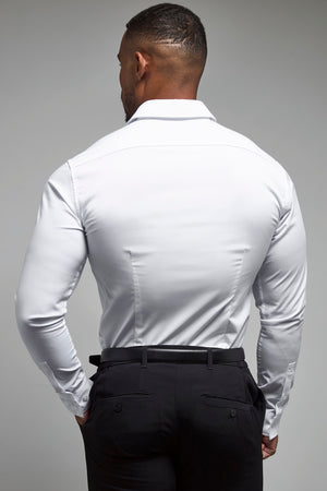 Athletic Fit Dress Shirt in White - TAILORED ATHLETE - USA