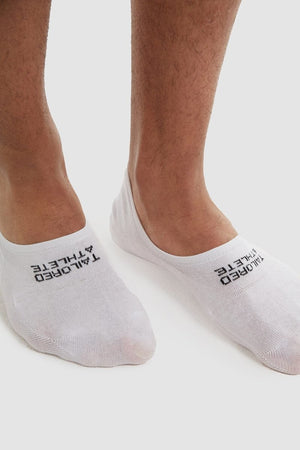 3 Pack No Show Socks In White - TAILORED ATHLETE - USA