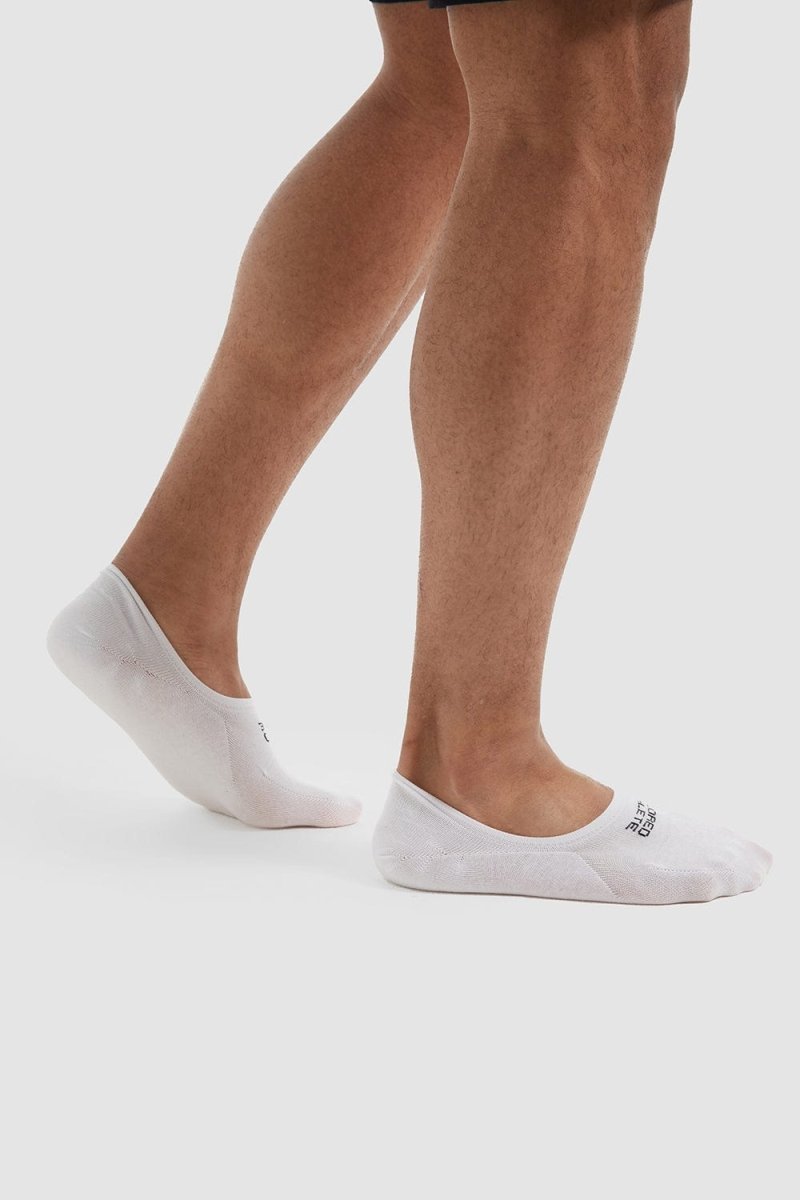 3 Pack No Show Socks In White - TAILORED ATHLETE - USA