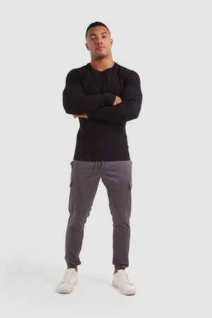 Cuffed Cargo Pants in Graphite - TAILORED ATHLETE - USA