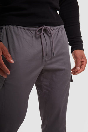 Cuffed Cargo Pants in Graphite - TAILORED ATHLETE - USA