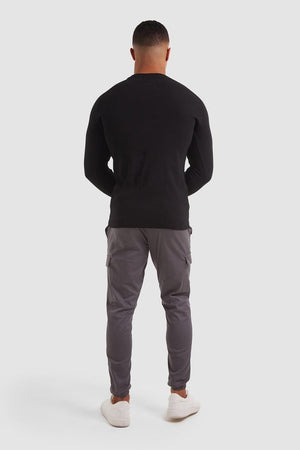 Cuffed Cargo Pants in Graphite - TAILORED ATHLETE - USA
