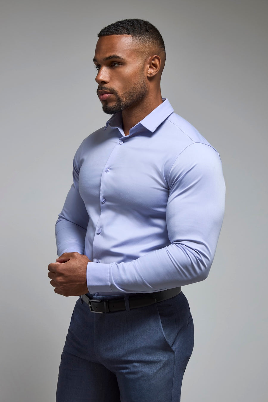 Athletic Fit Dress Shirt in Lilac - TAILORED ATHLETE - USA
