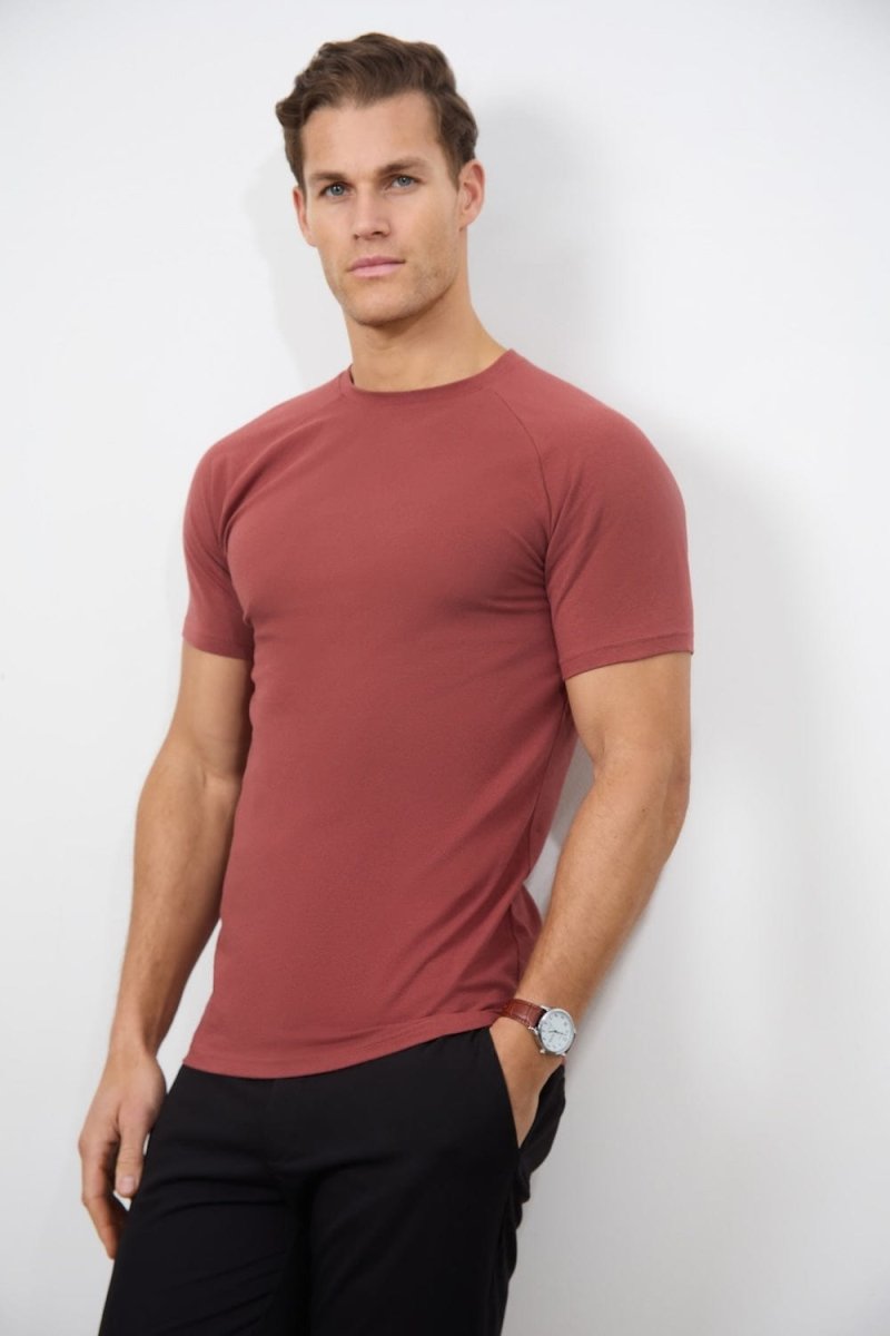 Athletic Fit T-Shirt in Faded Terracotta - TAILORED ATHLETE - USA