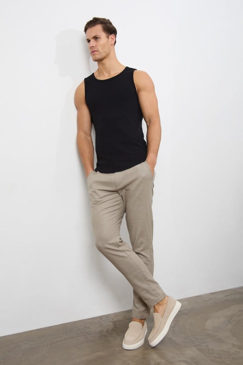 Ribbed Tank Top in Black - TAILORED ATHLETE - USA