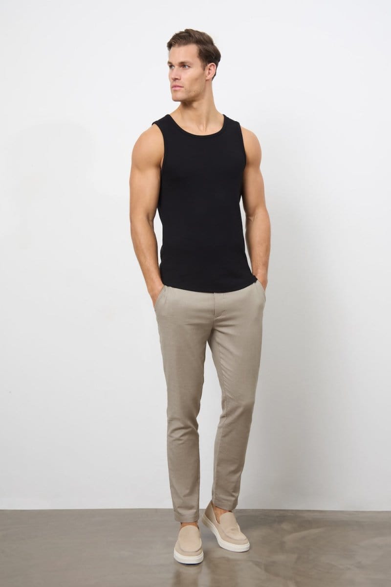 Ribbed Tank Top in Black - TAILORED ATHLETE - USA