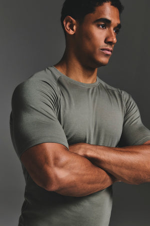 Essential Training Top in Khaki - TAILORED ATHLETE - USA