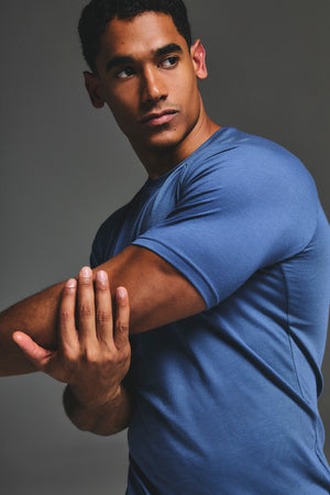 Essential Training Top in Slate Blue - TAILORED ATHLETE - USA
