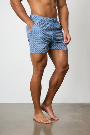 Printed Swim Short in Circle Geo - TAILORED ATHLETE - USA
