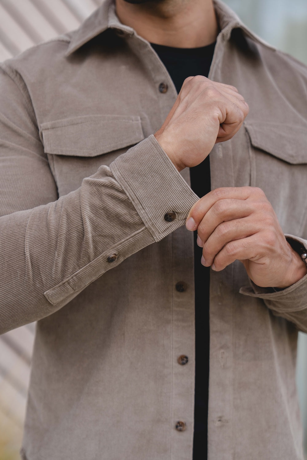 Cord Overshirt in Mole - TAILORED ATHLETE - USA