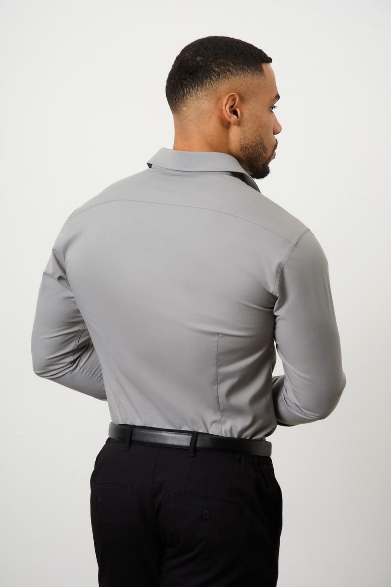 Athletic Fit Dress Shirt in Grey - TAILORED ATHLETE - USA