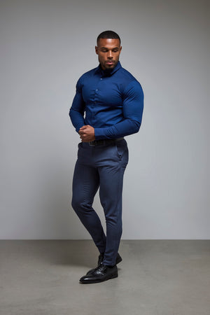 Athletic Fit Dress Shirt in Navy - TAILORED ATHLETE - USA