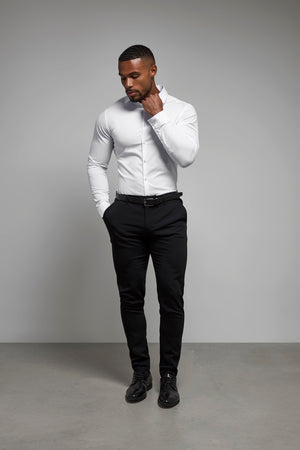 Athletic Fit Dress Shirt in White - TAILORED ATHLETE - USA