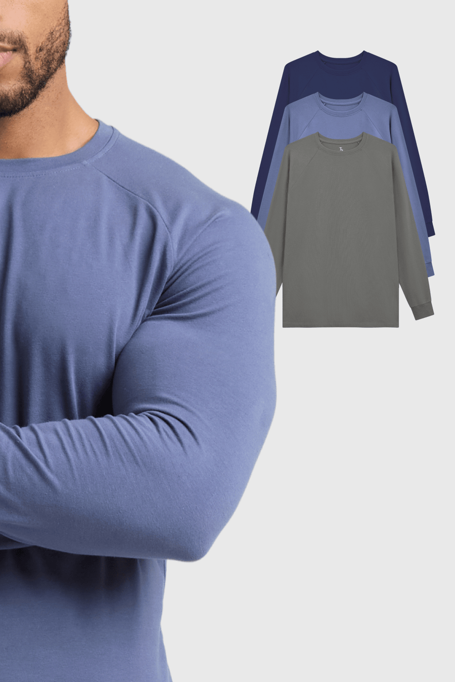 Athletic Fit Long Sleeve Easy 3-Pack - TAILORED ATHLETE - USA