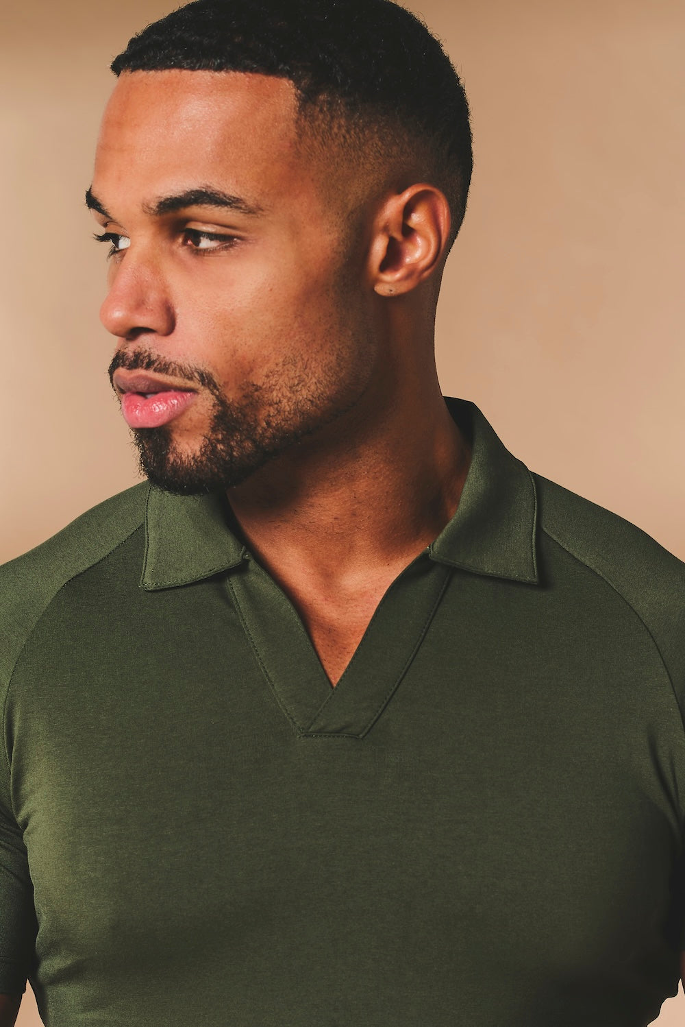 Essential Jersey Buttonless Polo Shirt in Forest Green - TAILORED ATHLETE - USA
