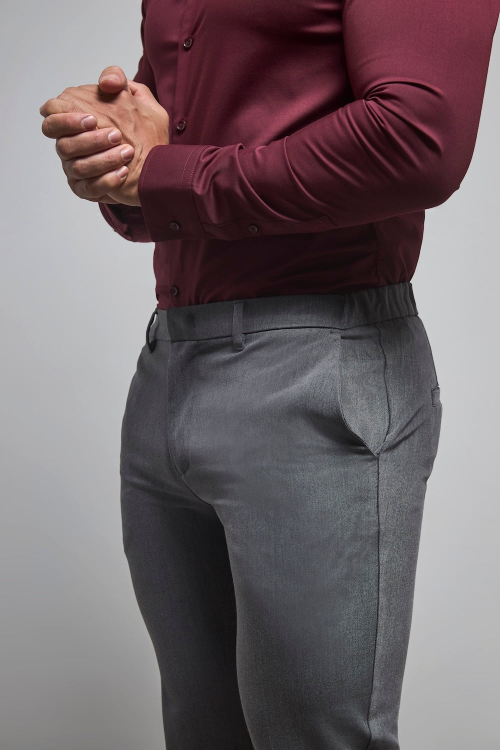 Athletic Fit Essential Pants in Charcoal - TAILORED ATHLETE - USA