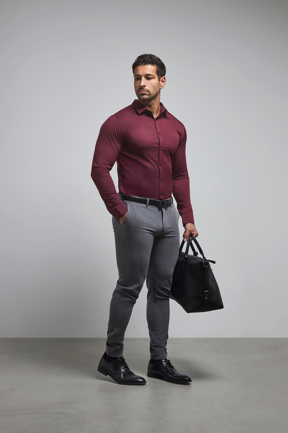 Athletic Fit Essential Pants in Charcoal - TAILORED ATHLETE - USA