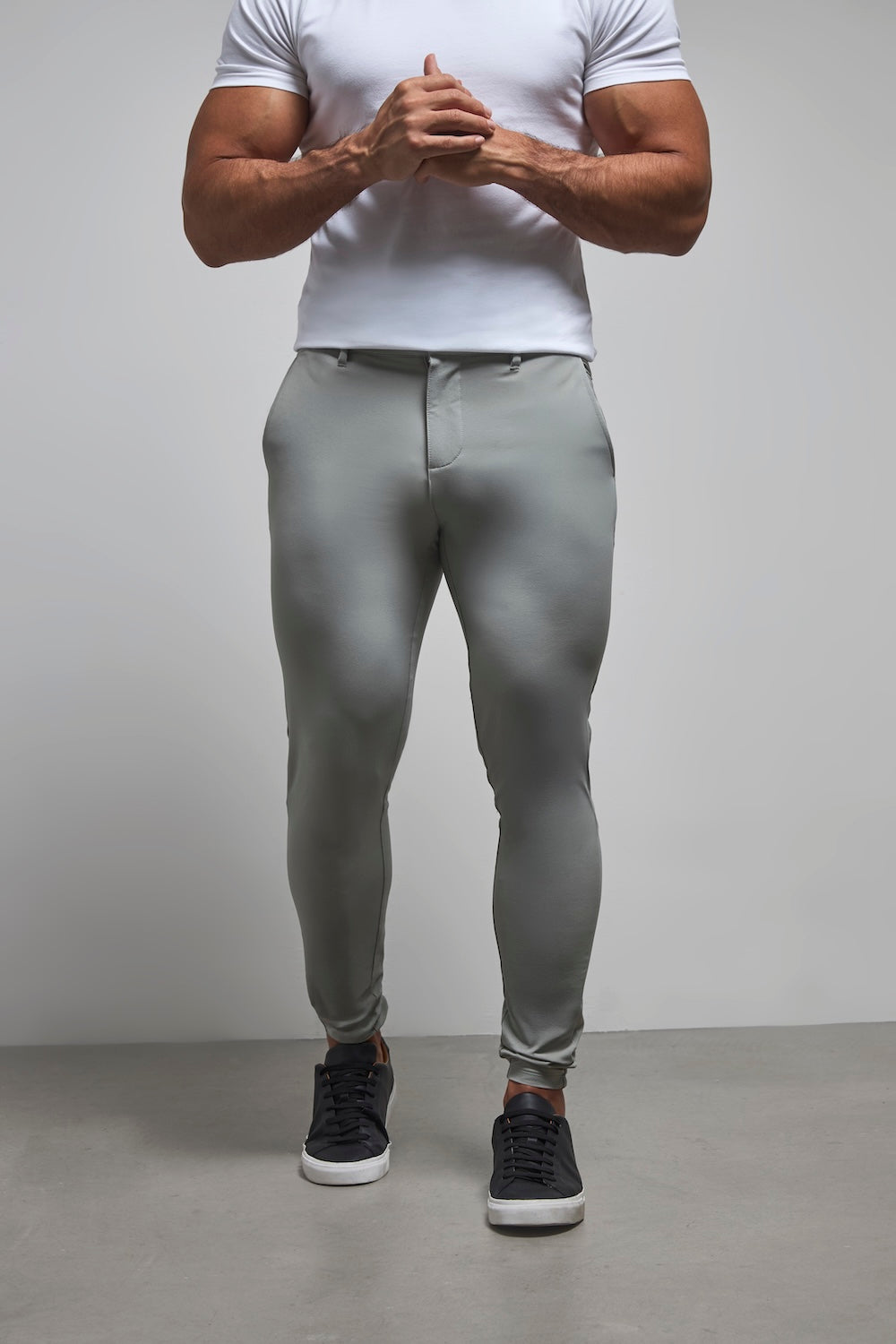 Everyday Tech Pants in Soft Grey - TAILORED ATHLETE - USA