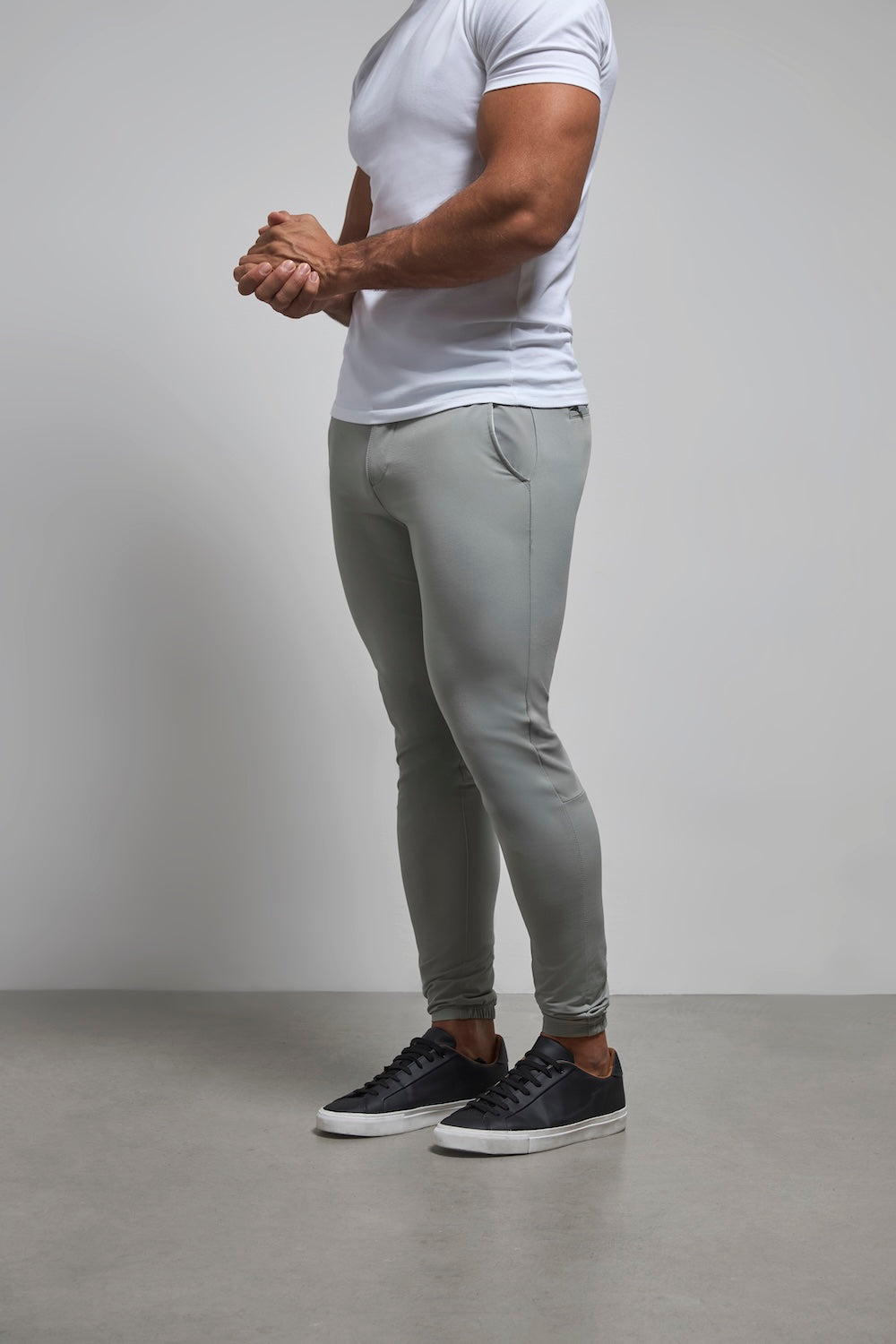 Everyday Tech Pants in Soft Grey - TAILORED ATHLETE - USA