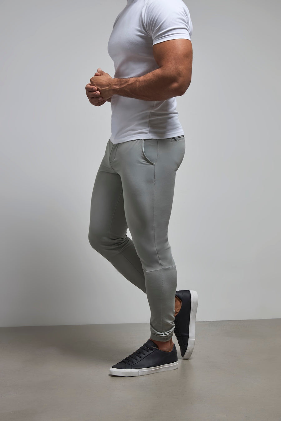 Everyday Tech Pants in Soft Grey - TAILORED ATHLETE - USA