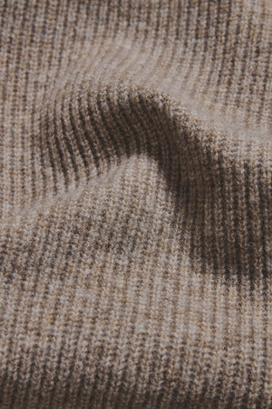 Fisherman Rib Half Zip in Neutral - TAILORED ATHLETE - USA