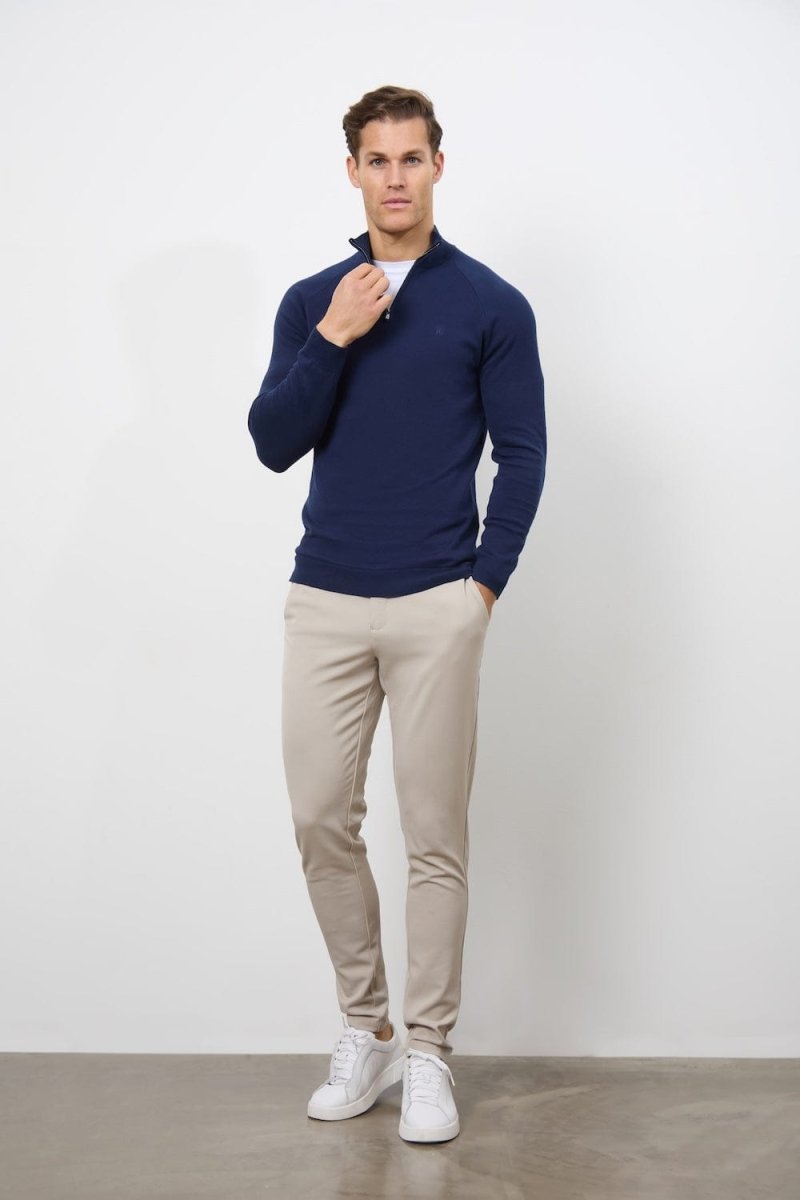 Half Zip Neck in Navy - TAILORED ATHLETE - USA