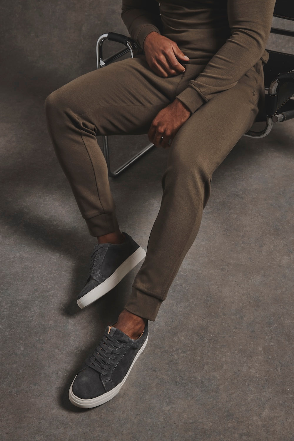 Interlock Sweat Jogger in Deep Khaki - TAILORED ATHLETE - USA
