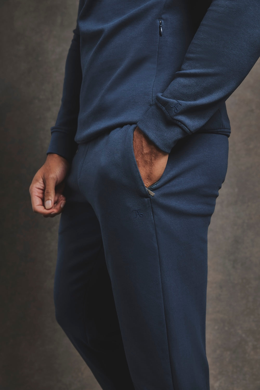 Interlock Sweat Jogger in Navy - TAILORED ATHLETE - USA