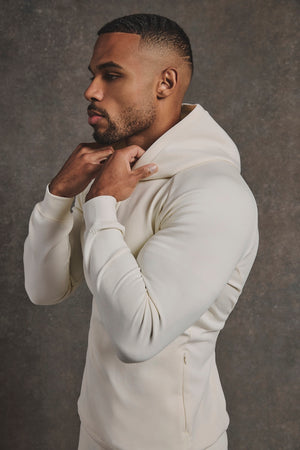 Interlock Hoodie Sweat in Winter White - TAILORED ATHLETE - USA