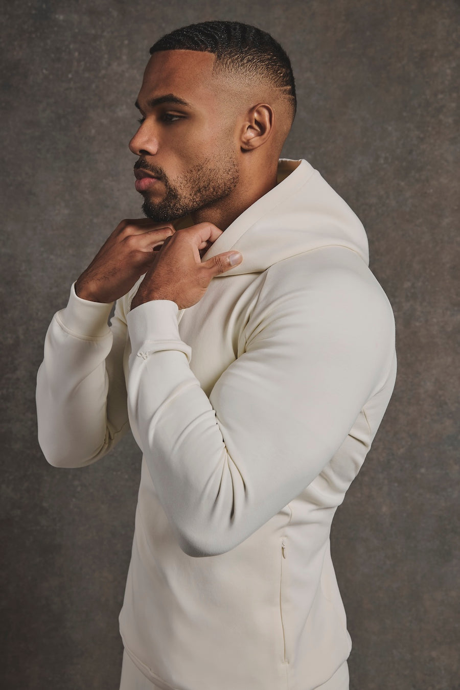 Interlock Hoodie Sweat in Winter White - TAILORED ATHLETE - USA