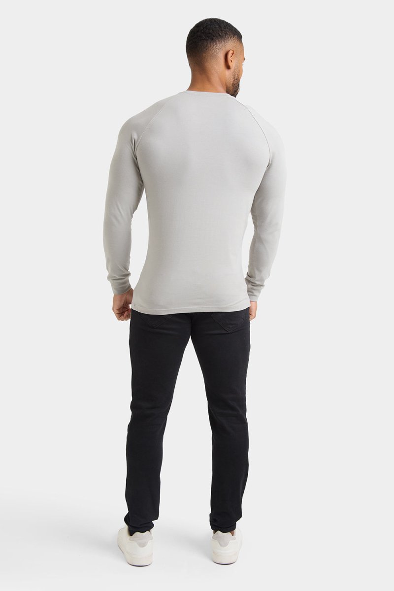 Athletic Fit Long Sleeve T-Shirt in Concrete Grey - TAILORED ATHLETE - USA