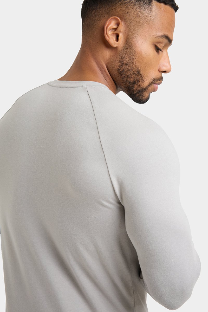 Athletic Fit Long Sleeve T-Shirt in Concrete Grey - TAILORED ATHLETE - USA