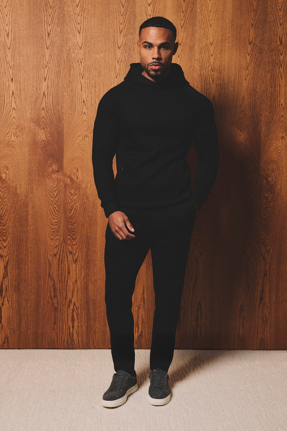 Luxe Sweat Hoodie in Black - TAILORED ATHLETE - USA