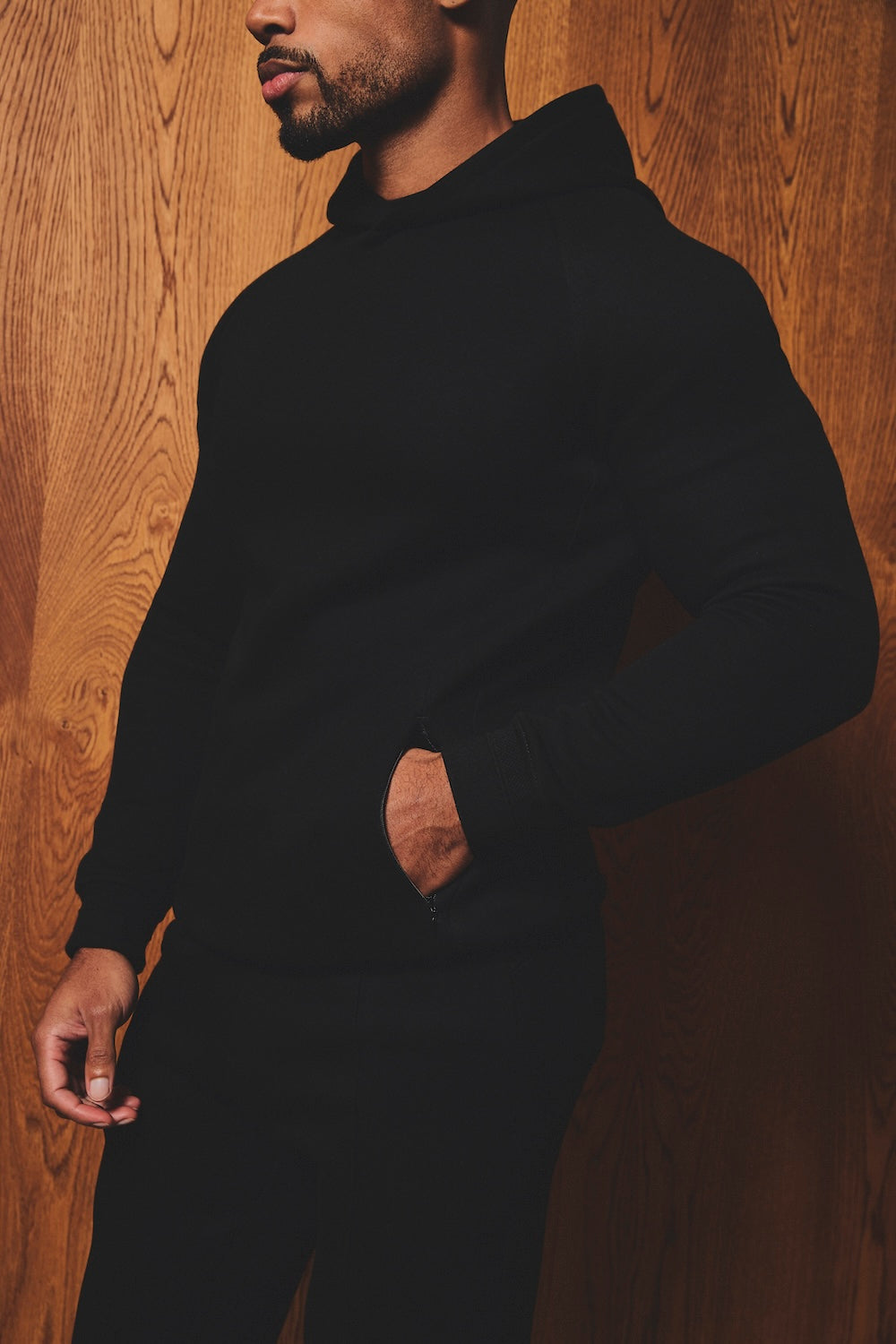 Luxe Sweat Hoodie in Black - TAILORED ATHLETE - USA
