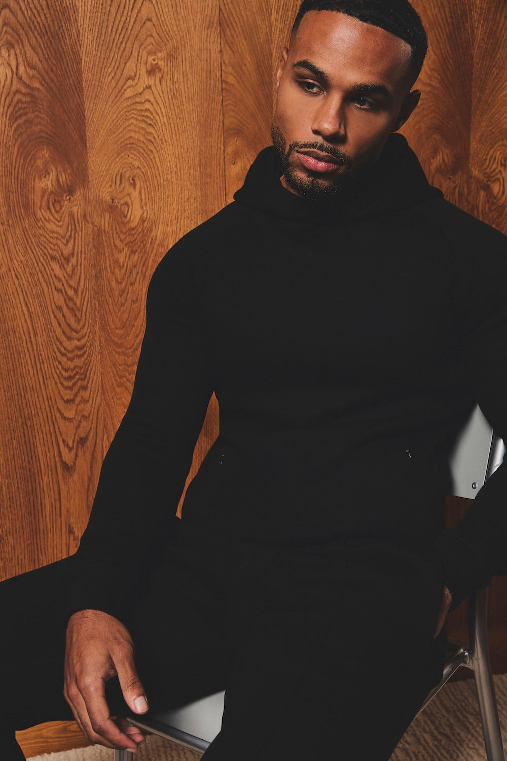 Luxe Sweat Hoodie in Black - TAILORED ATHLETE - USA