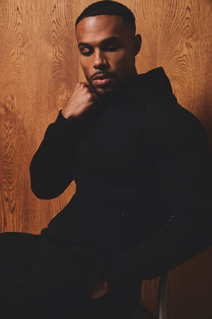 Luxe Sweat Hoodie in Black - TAILORED ATHLETE - USA