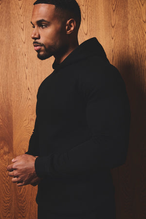 Luxe Sweat Hoodie in Black - TAILORED ATHLETE - USA