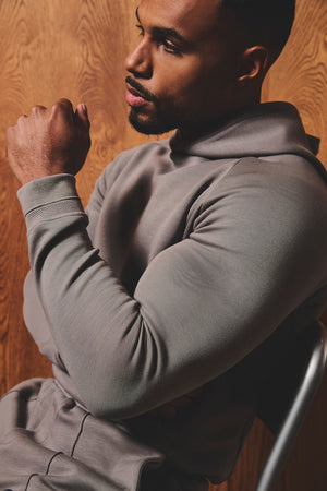 Luxe Sweat Hoodie in Mushroom - TAILORED ATHLETE - USA