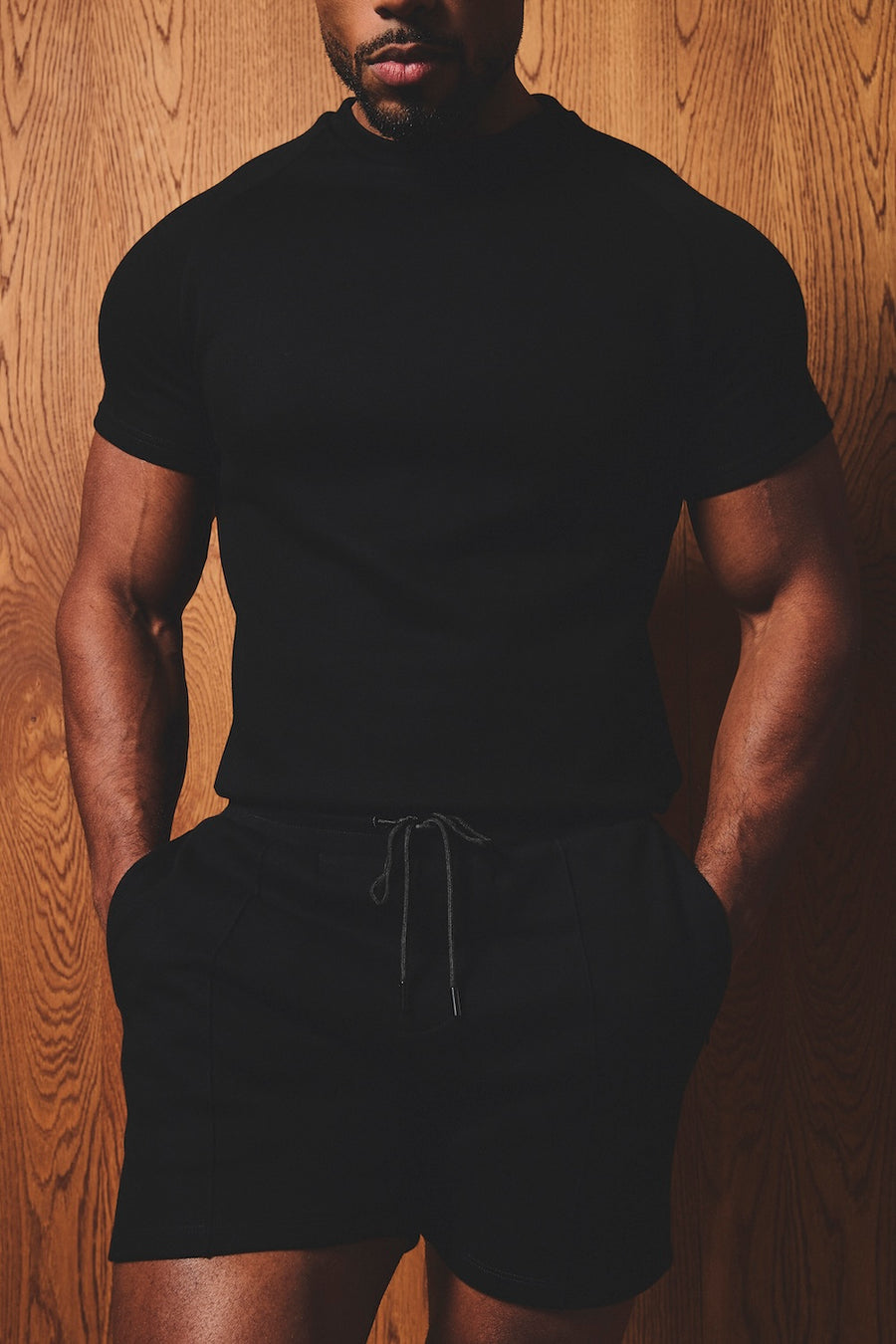 Luxe Sweat Shorts in Black - TAILORED ATHLETE - USA