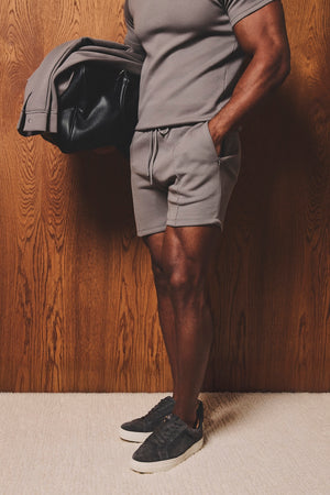 Luxe Sweat Shorts in Mushroom - TAILORED ATHLETE - USA