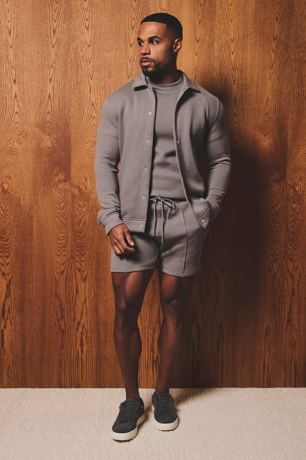Luxe Sweat Shorts in Mushroom - TAILORED ATHLETE - USA