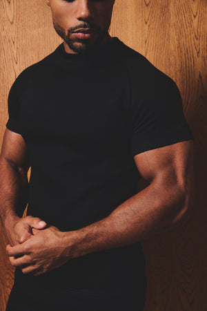 Luxe Sweat T-Shirt in Black - TAILORED ATHLETE - USA