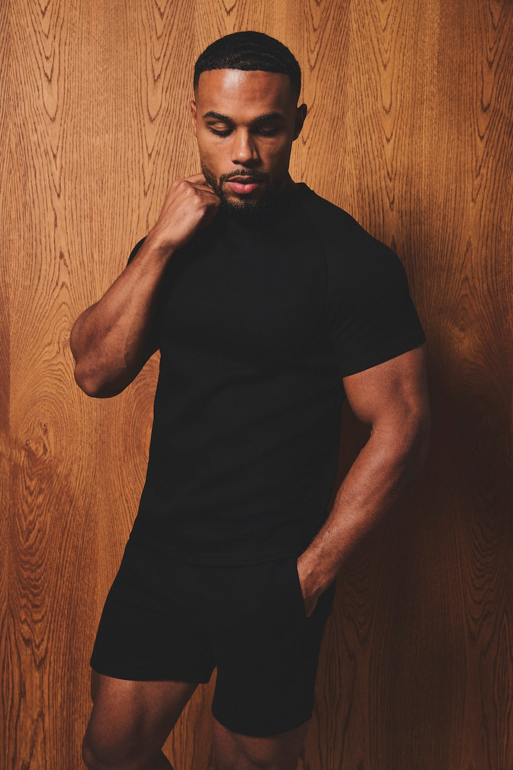 Luxe Sweat T-Shirt in Black - TAILORED ATHLETE - USA
