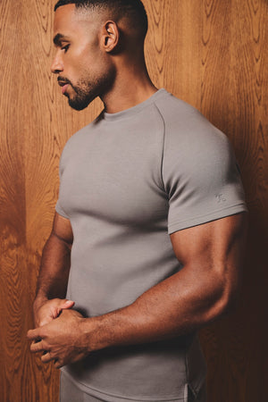 Luxe Sweat T-Shirt in Mushroom - TAILORED ATHLETE - USA