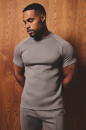 Luxe Sweat T-Shirt in Mushroom - TAILORED ATHLETE - USA