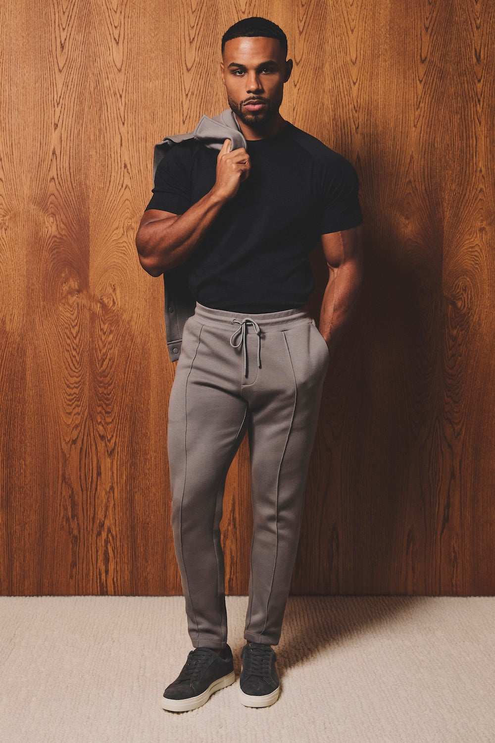 Luxe Sweat Smart Joggers in Mushroom - TAILORED ATHLETE - USA