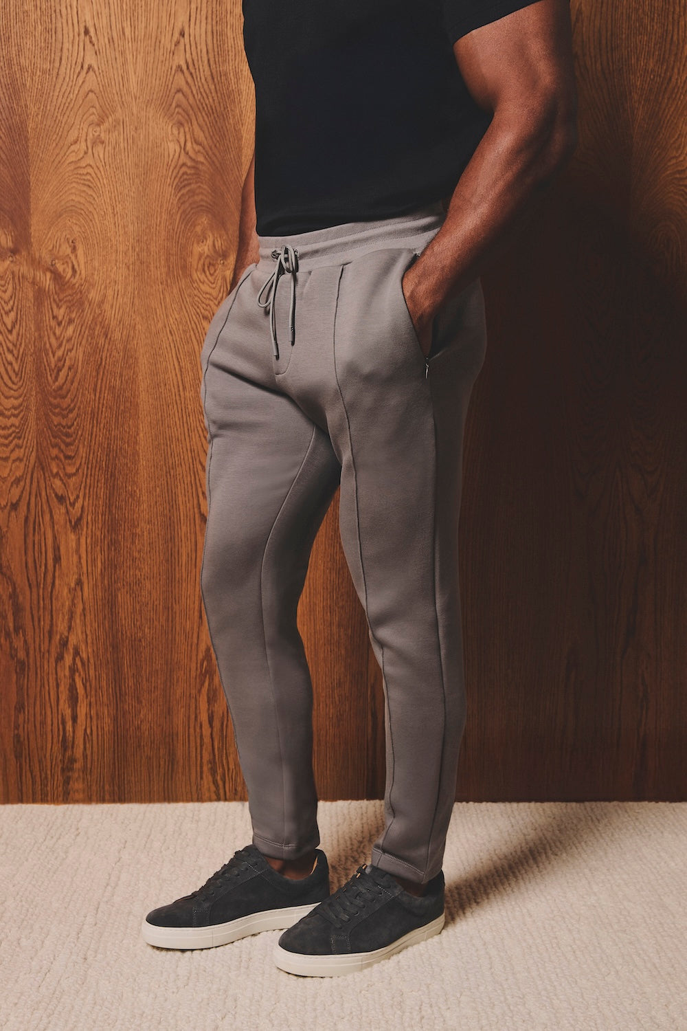 Luxe Sweat Smart Joggers in Mushroom - TAILORED ATHLETE - USA
