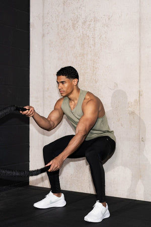 Essential Training Tank Top in Khaki - TAILORED ATHLETE - USA