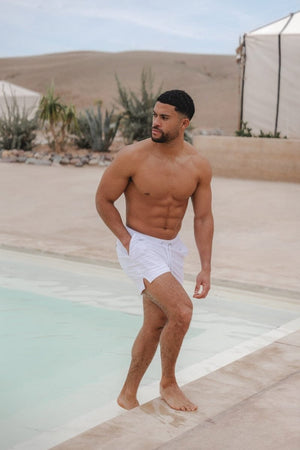 Plain Swim Short in White - TAILORED ATHLETE - USA