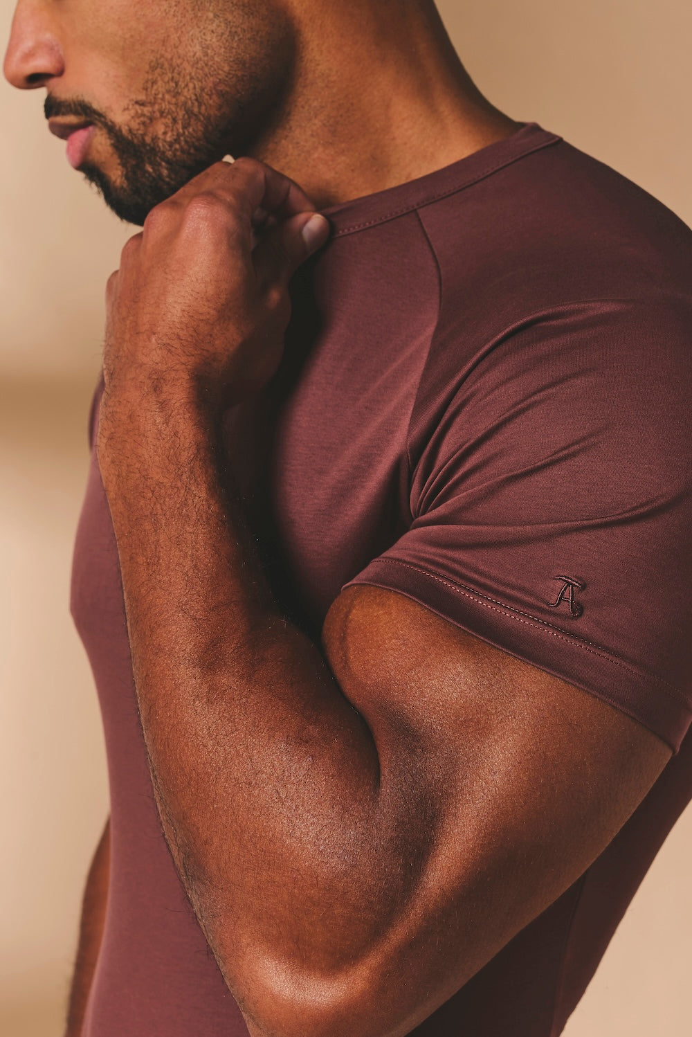 Mercerised Cotton T-Shirt in Burnt Terracotta - TAILORED ATHLETE - USA